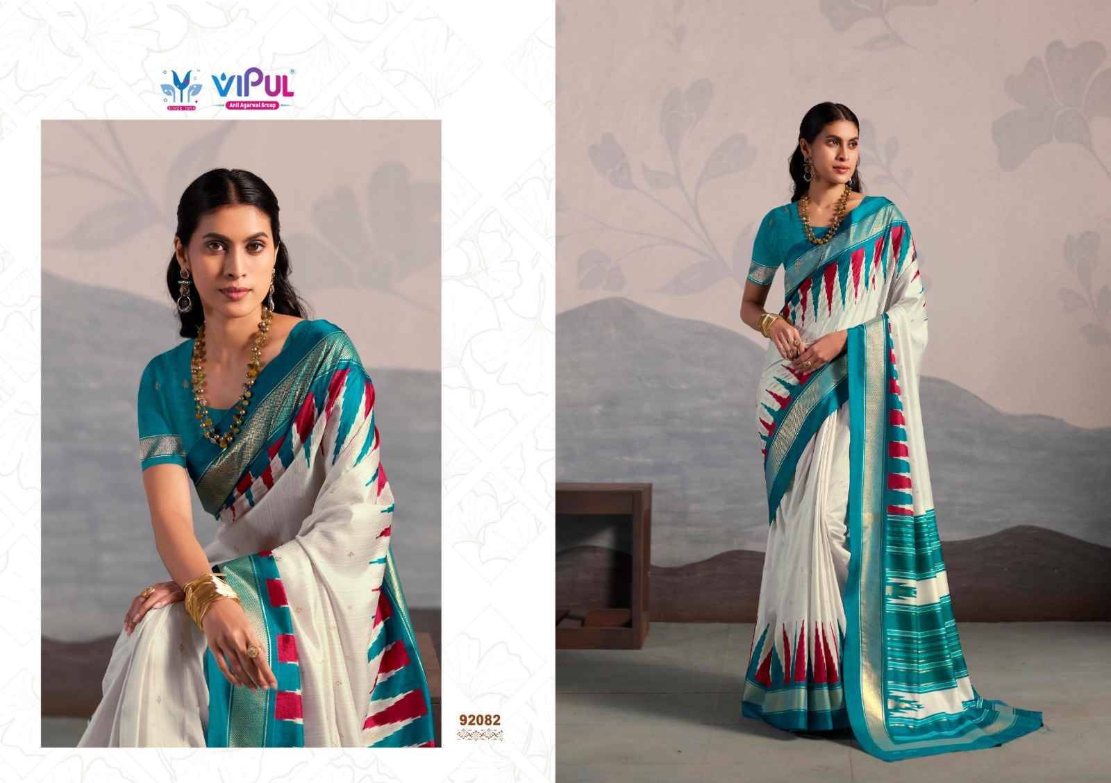 Sentosa silk 92079 Series By Vipul Fashion 92079 to 92084 Series Indian Traditional Wear Collection Beautiful Stylish Fancy Colorful Party Wear & Occasional Wear Weightless Sarees At Wholesale Price